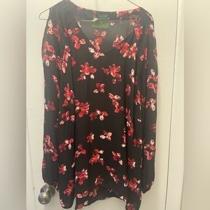 Roz & Ali Floral Cold Shoulder Blouse